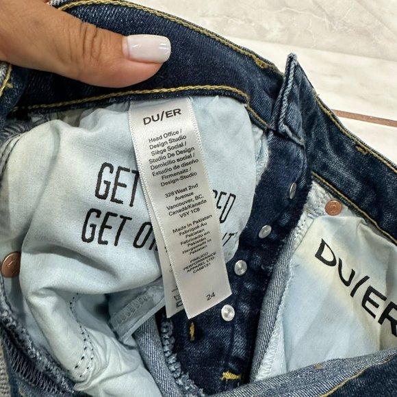 NWT DU/ER Denim Shorts Womens Size 24 Blue Vintage Jeans - Picture 7 of 13